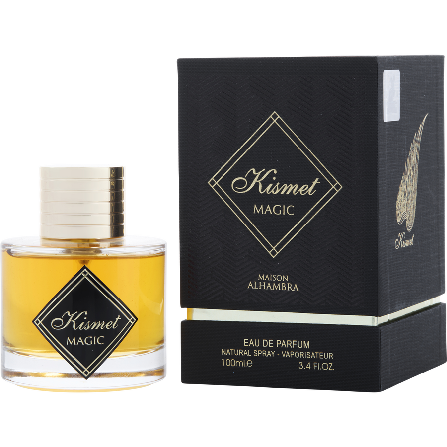 Maison Alhambra Kismet Magic Eau de Parfum bottle and box, 3.4 oz / 100ml