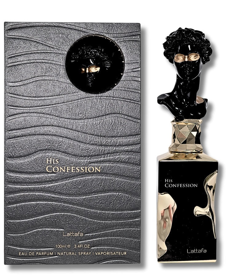 His Confession by Lattafa 3.4oz/100ml EDP (Black) | UrbanOudAirNYC