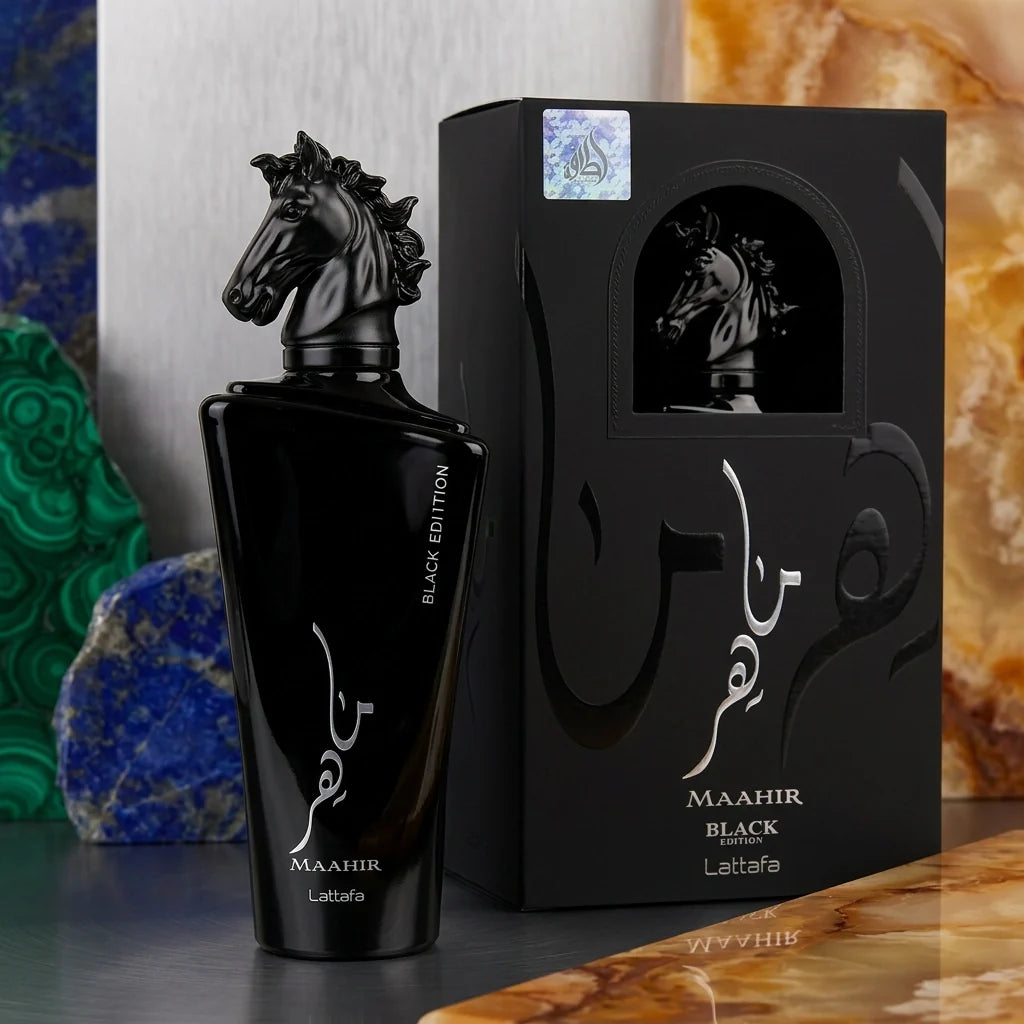 MAAHIR BLACK by Lattafa 3.4oz/100ml EDP