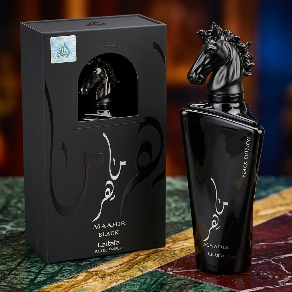 MAAHIR BLACK by Lattafa 3.4oz/100ml EDP