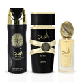 Asad Gift Set by Lattafa (200 ml Deodorant +50 ml Hair Mist +100 ml EDP)